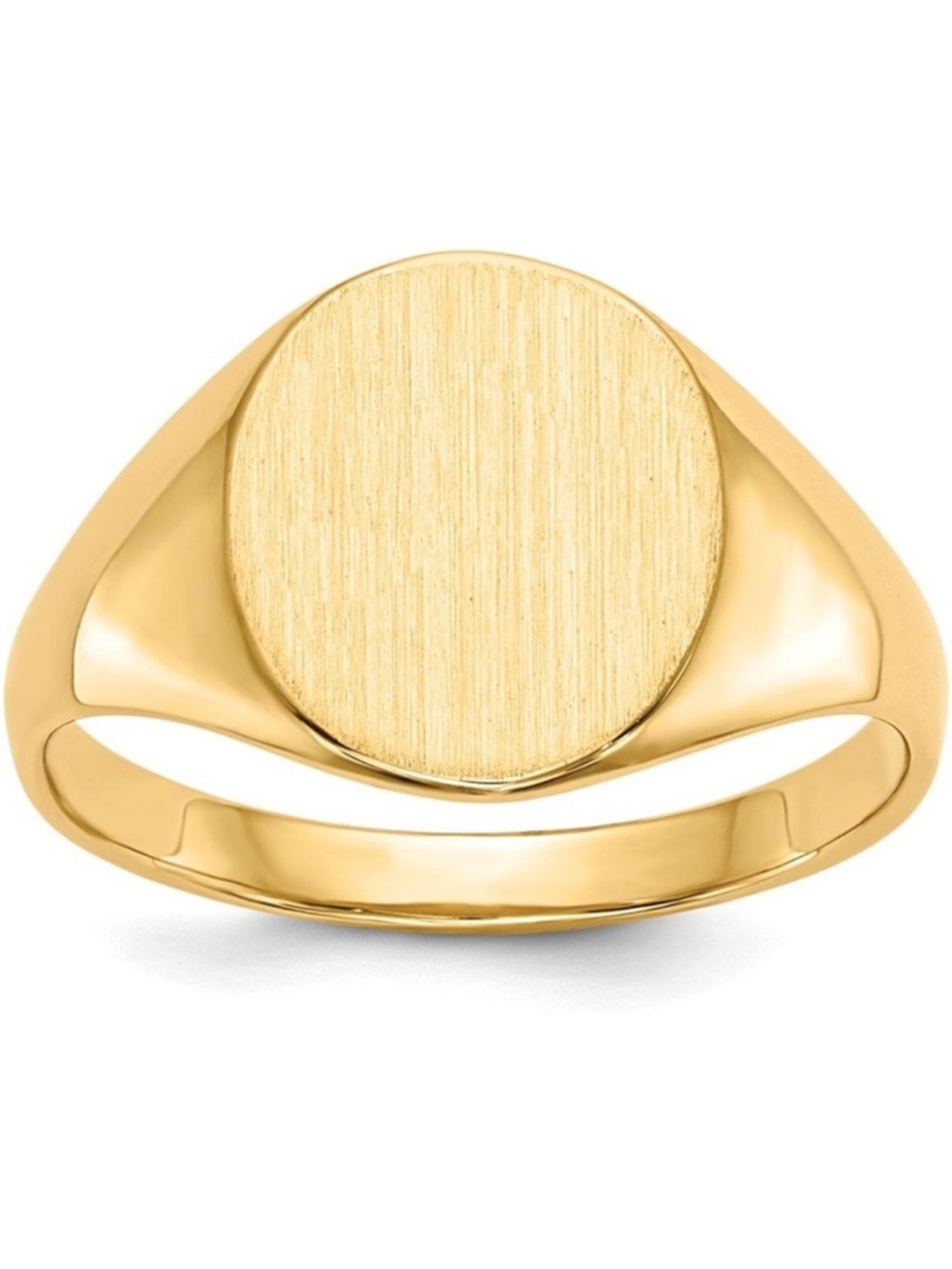 14K Yellow Gold Signet Ring (Size 7) - Picture 4 of 7